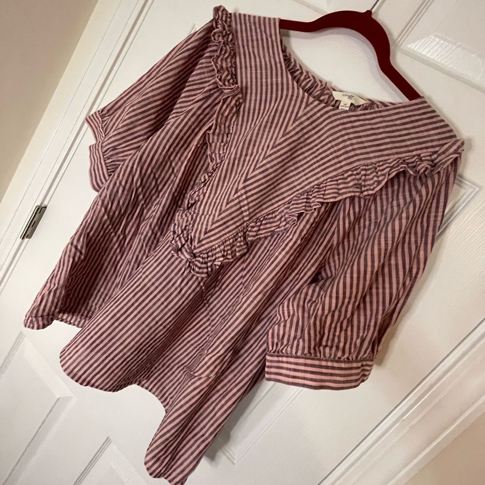 Terra Sky pink boho shirt 2X